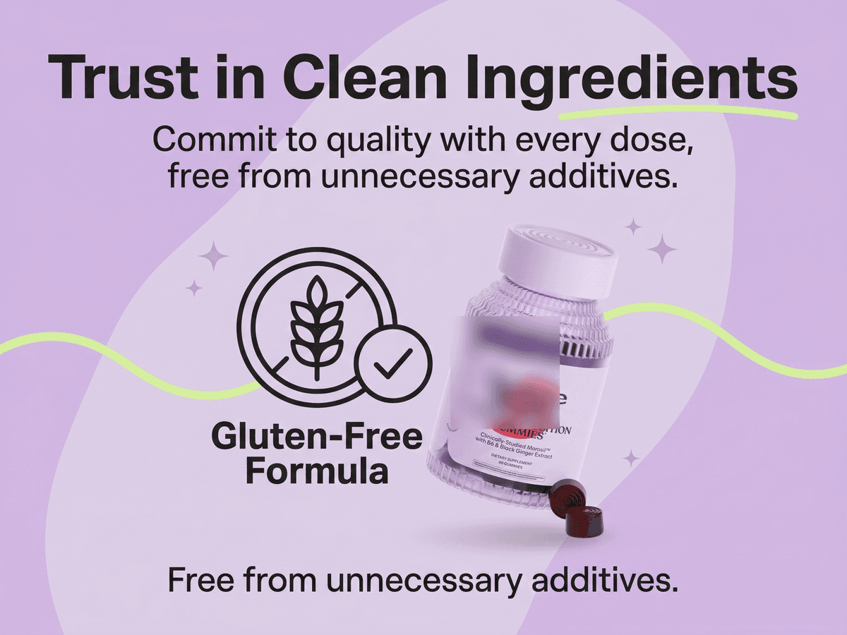 Redacted wellness gummies A+ clean formula module generated in APlusAI mobile